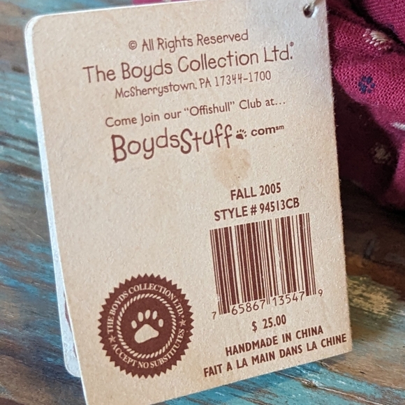 Rare Find Boyds Bears Elizabeth M Spangler Fall 2005 Cracker Barrel Plush - Picture 13 of 16